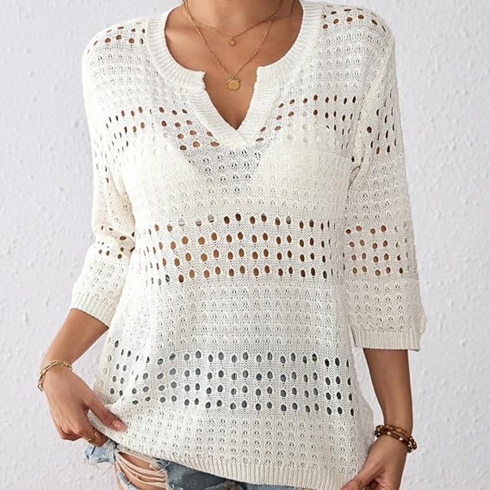NWOT Amazon Bsubseach Crochet Top